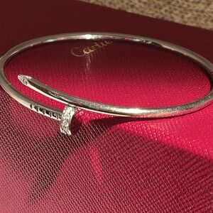 Cartier Juste un Clou 18K White Gold bracelet, small model, 17